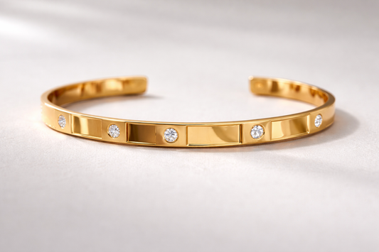 Sleek Diamond Cuff Bracelet