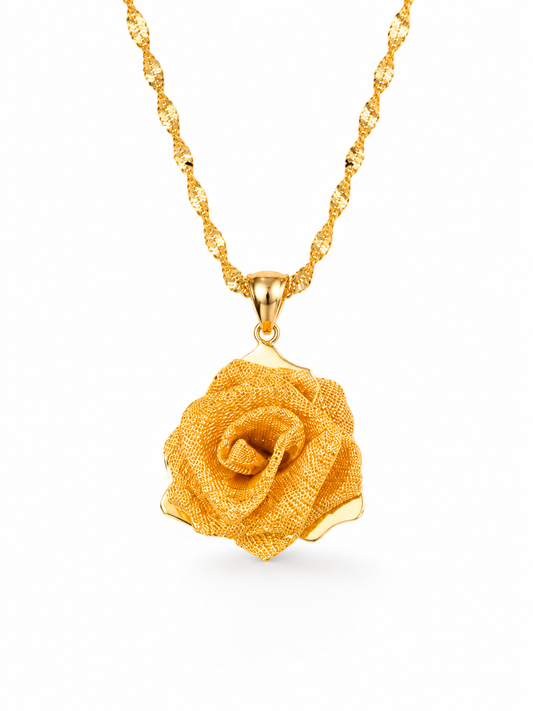 Golden Rose Necklace