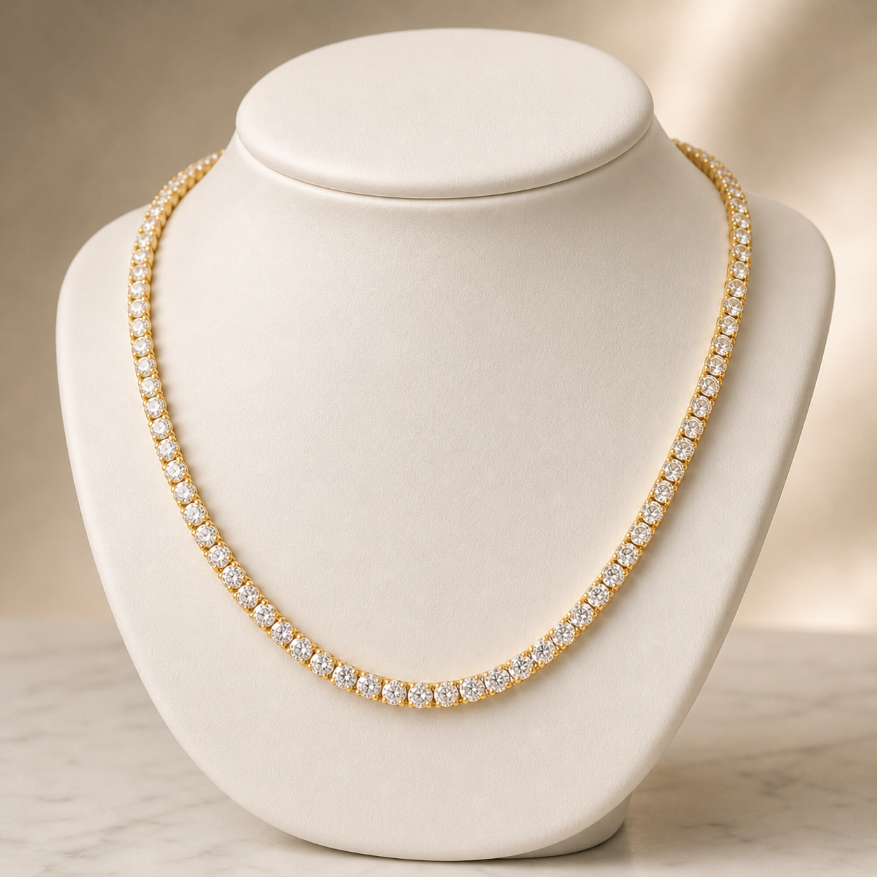 4MM TENNIS NECKLACE.