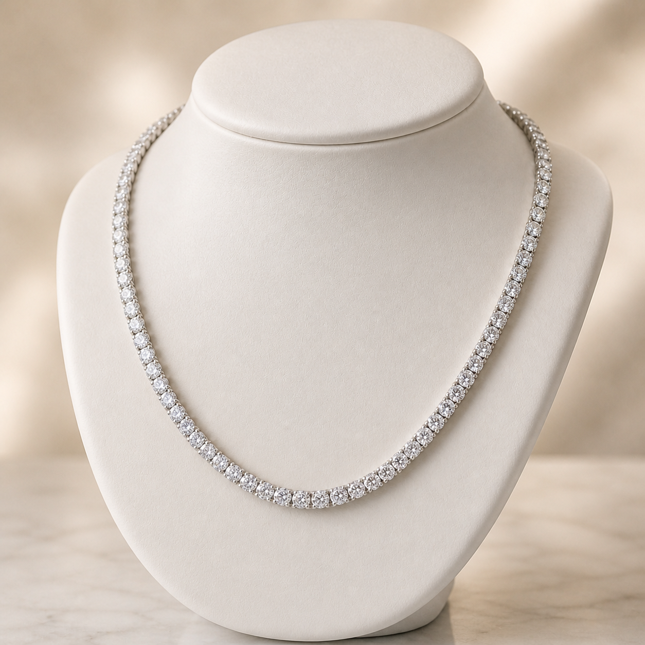 4MM TENNIS NECKLACE.