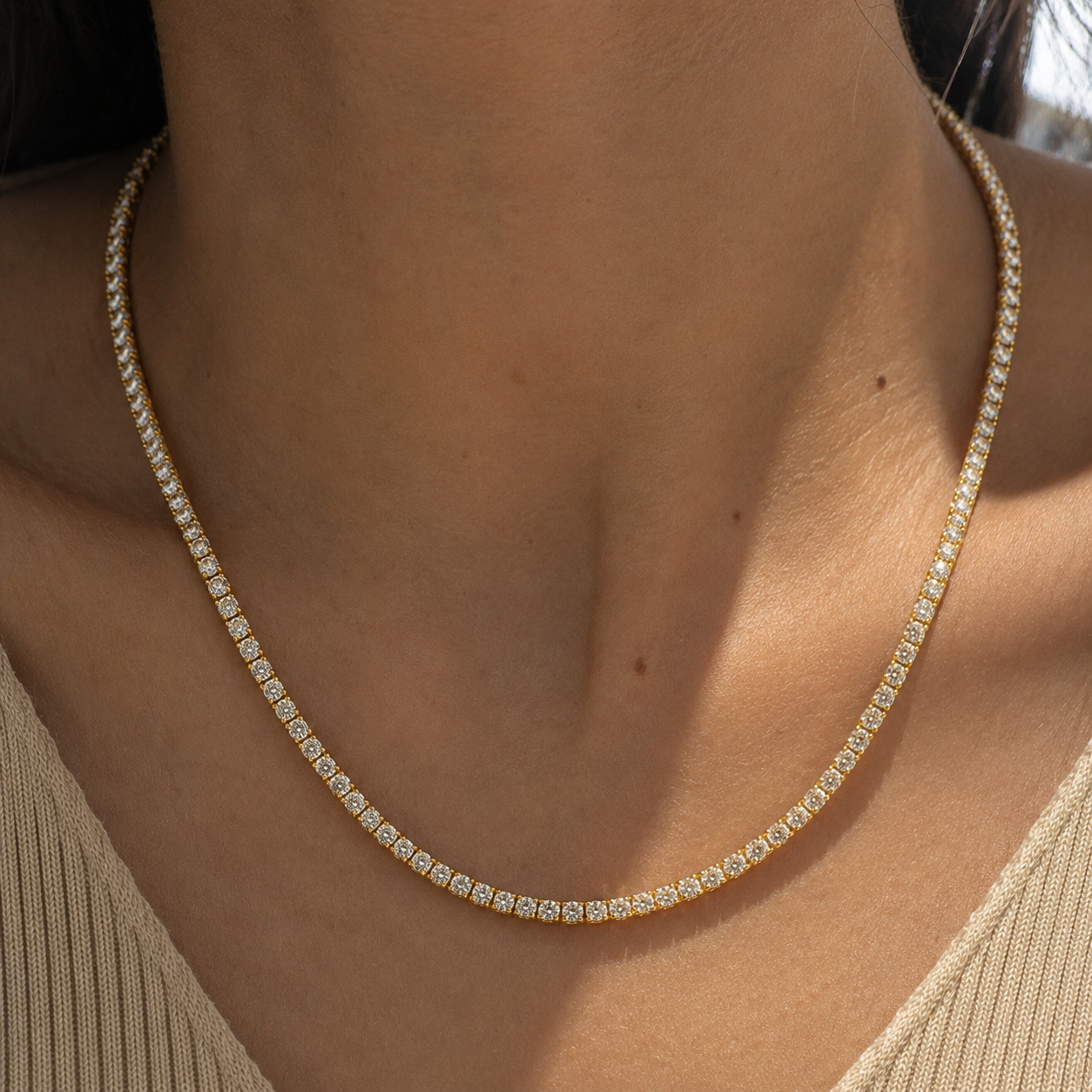 3MM TENNIS NECKLACE.