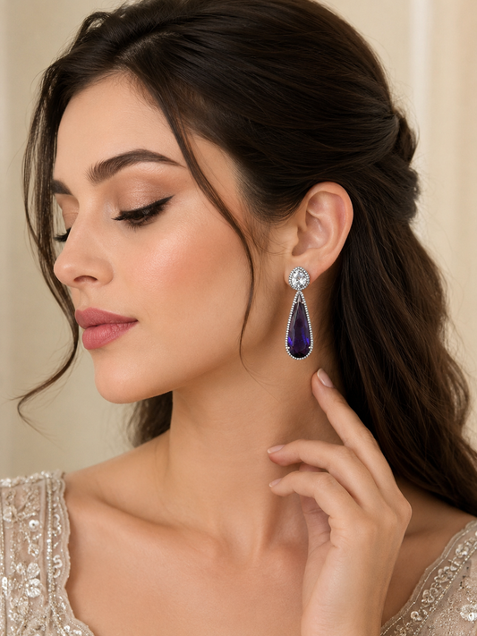 Deep Purple Doublet Earrings