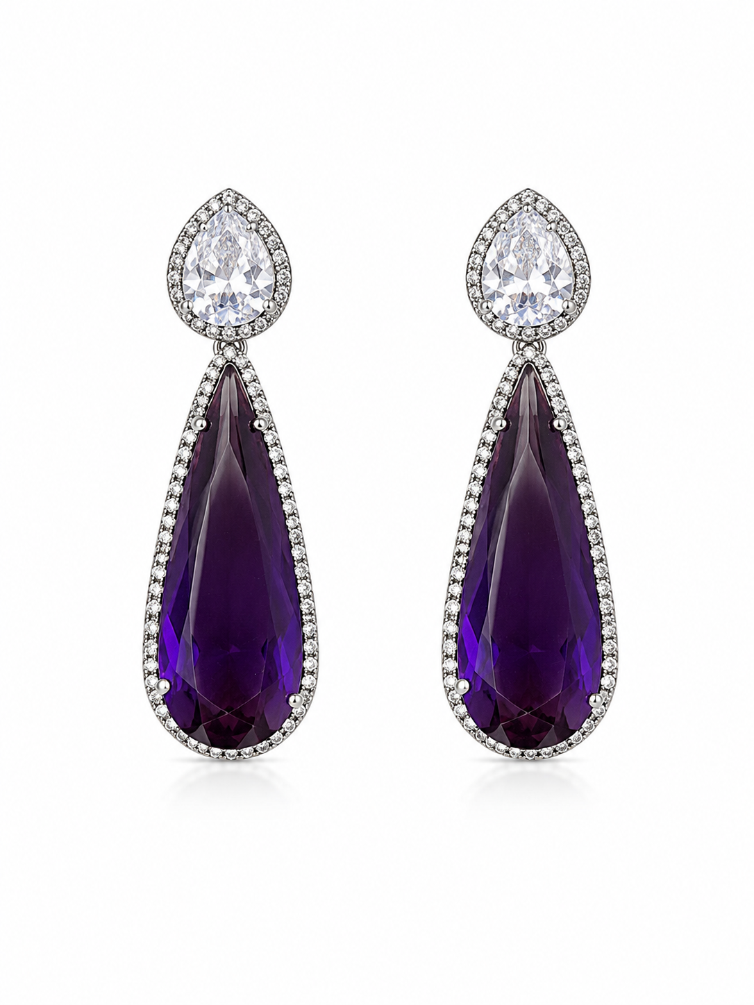 Deep Purple Doublet Earrings