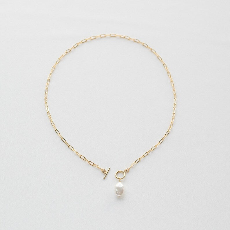 Luxe Pearl Link Necklace