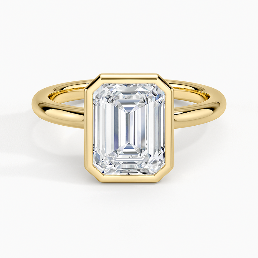 Emerald Aura Moissanite Ring