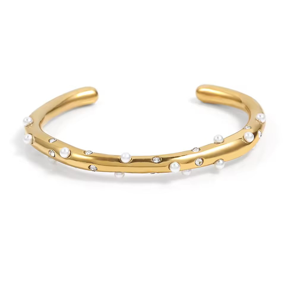 Pearl Arc Cuff Bracelet