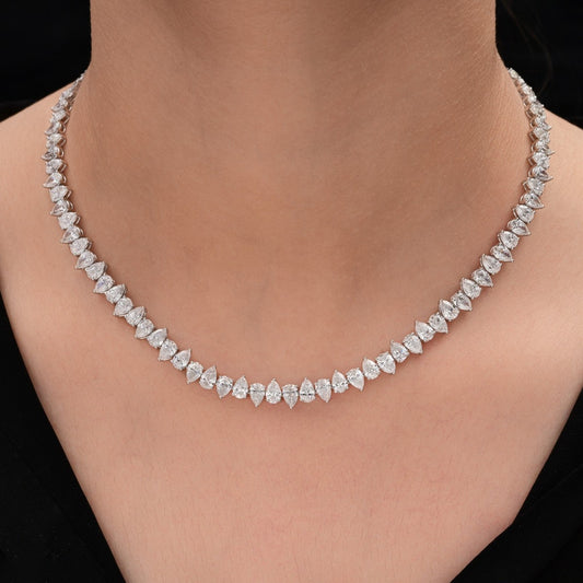 Up Down Tear drop Necklace