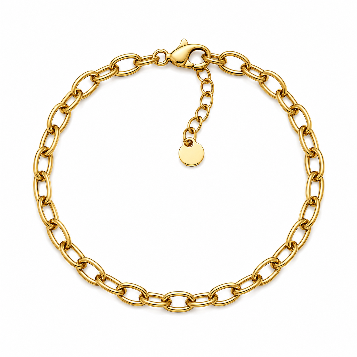Charm Bracelet in gold — 18K gold plated chain, Zewar.co