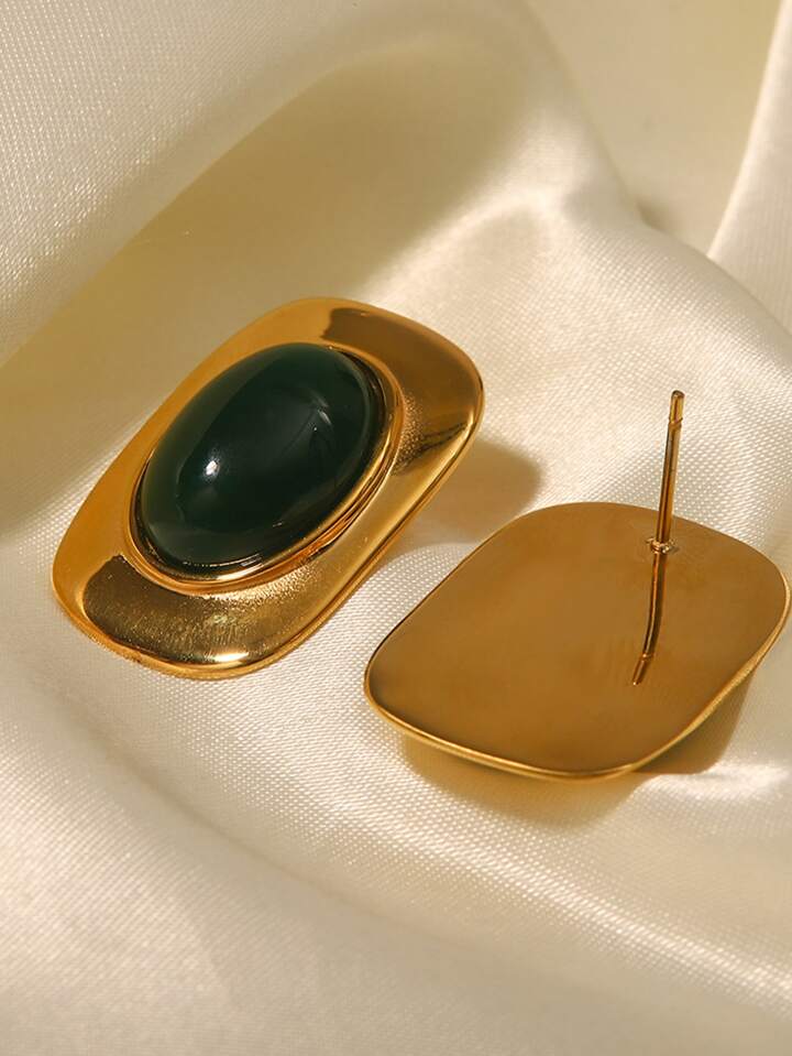 18k Plated, Waterproof, Oversized Dangling Earrings, Suitable For Daily Commute And Dress Up. 