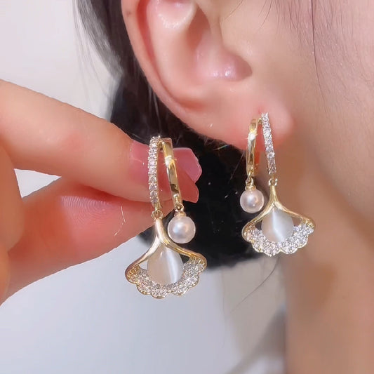 Ivory Glow Drop Earrings