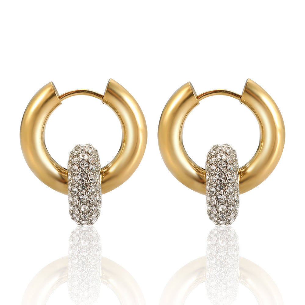 Valencia Halo Hoop Earrings (Titanium Steel)