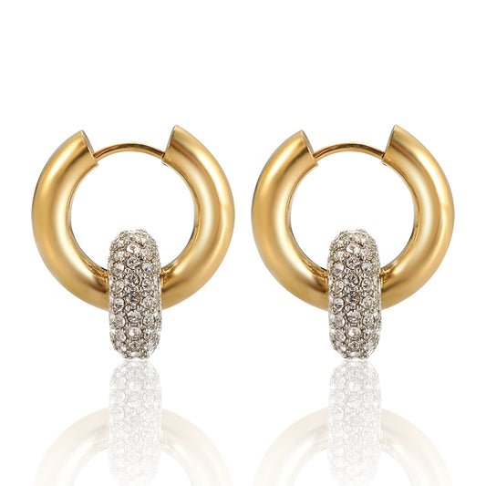 Valencia Halo Hoop Earrings (Titanium Steel)