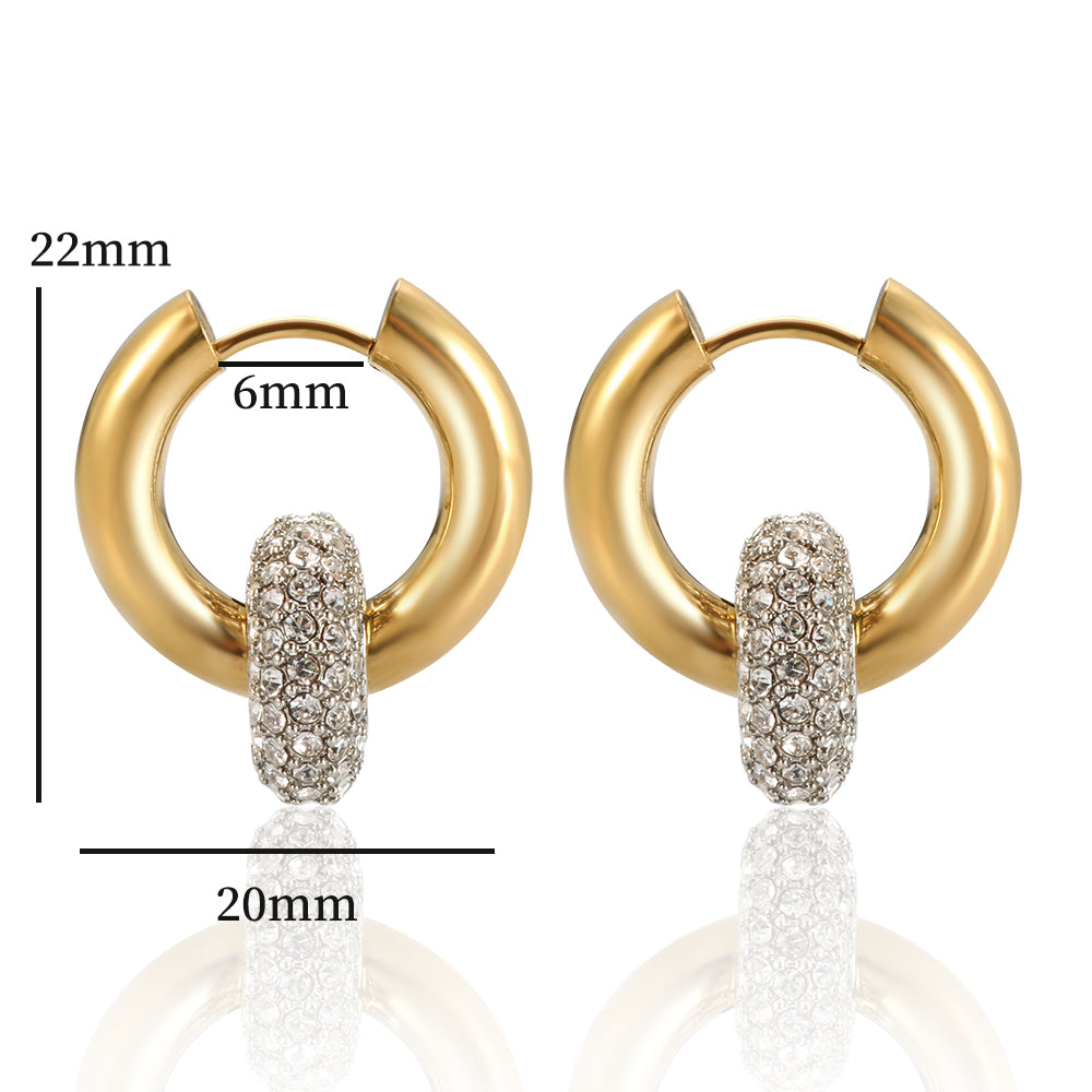 Valencia Halo Hoop Earrings (Titanium Steel)