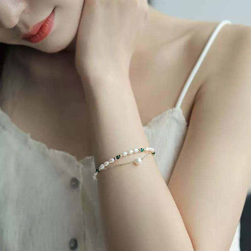Serene Pearl Duo Bracelet
