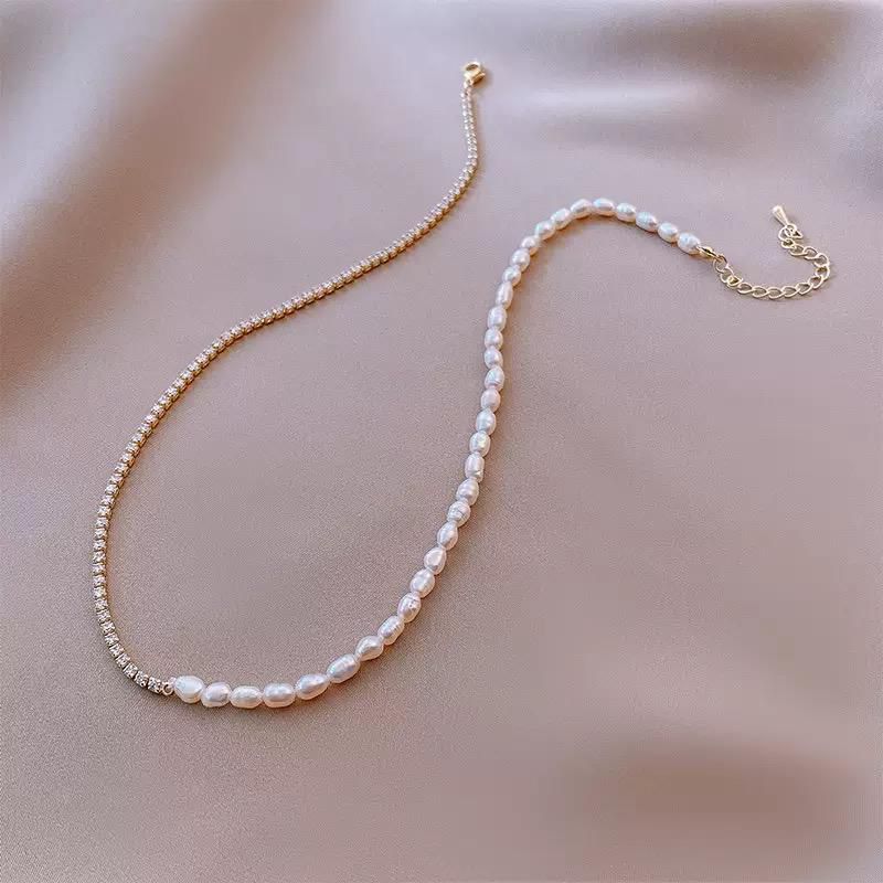 Diamond Pearl Fusion Necklace