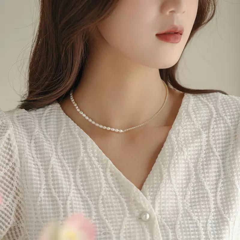 Diamond Pearl Fusion Necklace