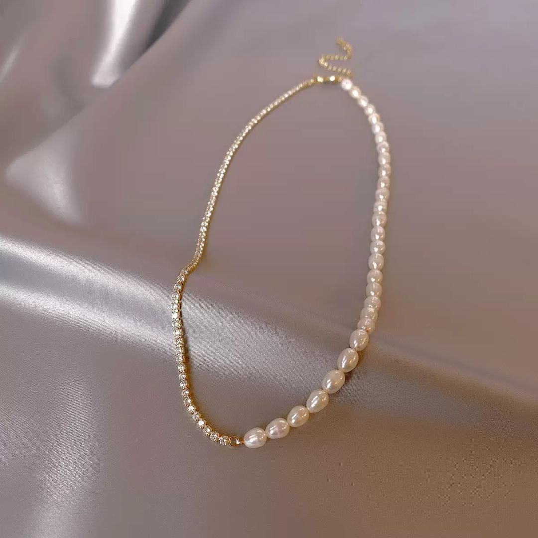 Diamond Pearl Fusion Necklace