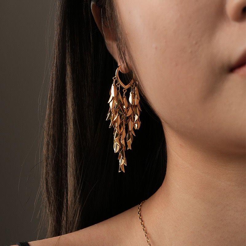 Golden Whispers Danglers