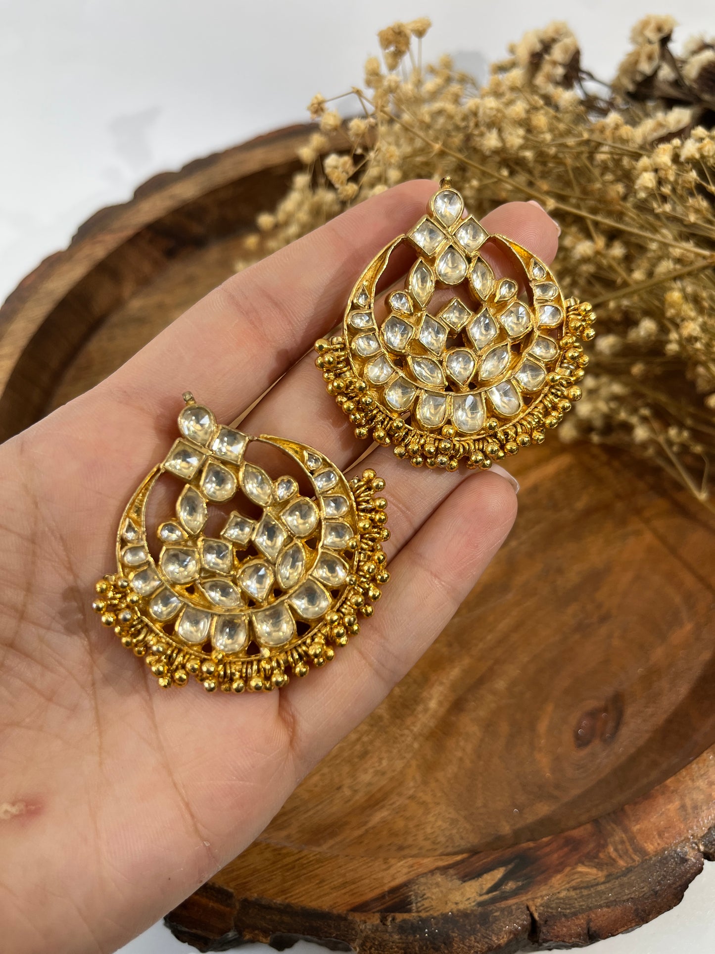 Zewar Kundan Polki  Earrings