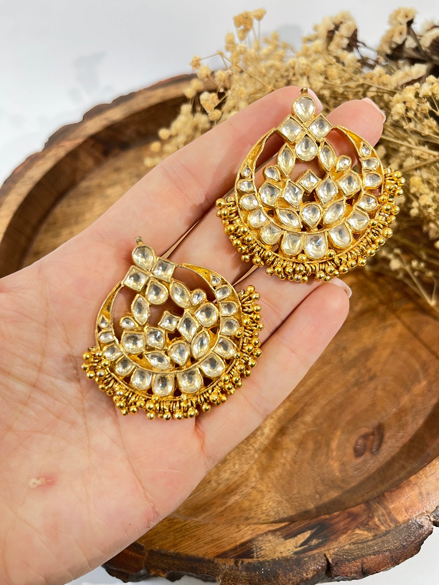 Zewar Kundan Polki  Earrings