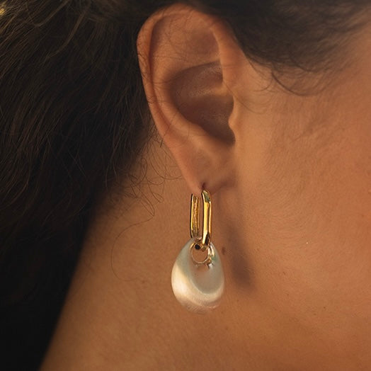 2 in 1 Drop Hoops Earrings