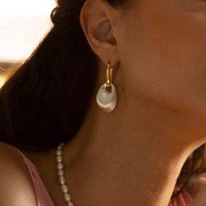 2 in 1 Drop Hoops Earrings