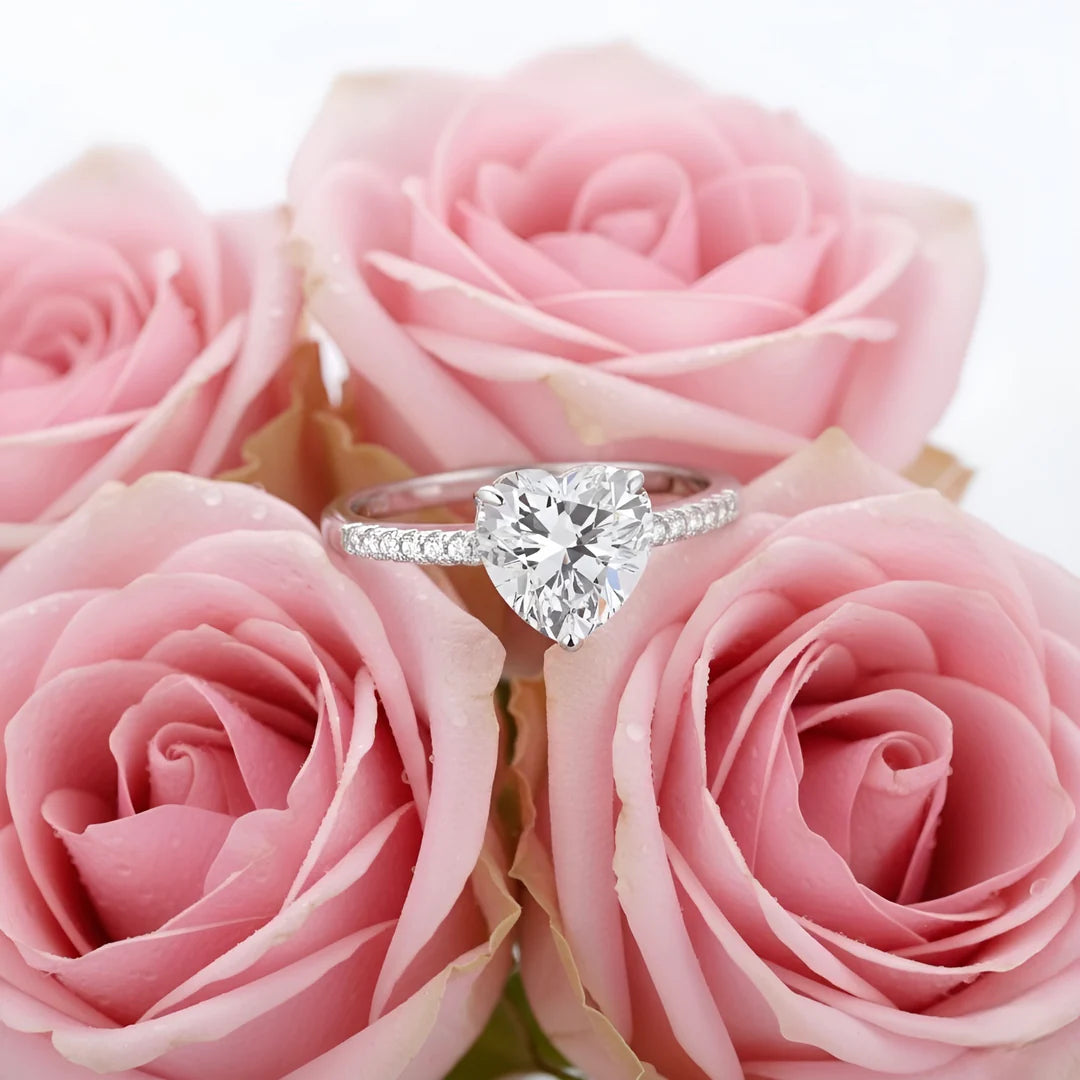 Solitaire Heart Ring