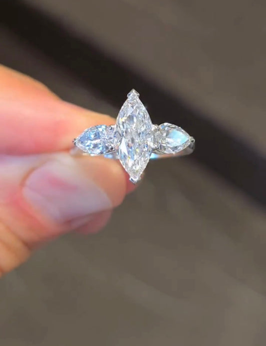 Marquise Diamond Ring (Adjustable)