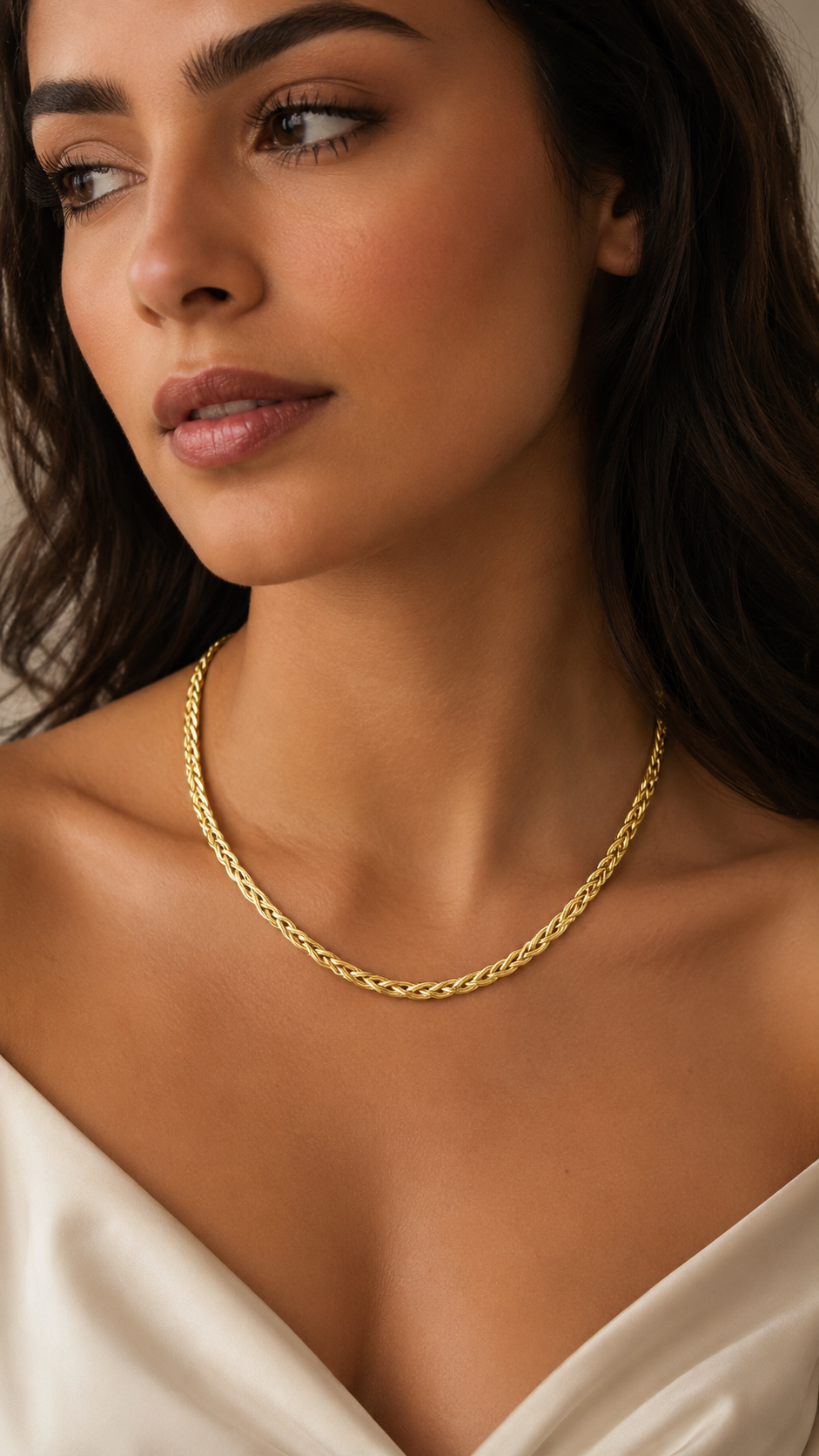Trinity Herringbone Necklace