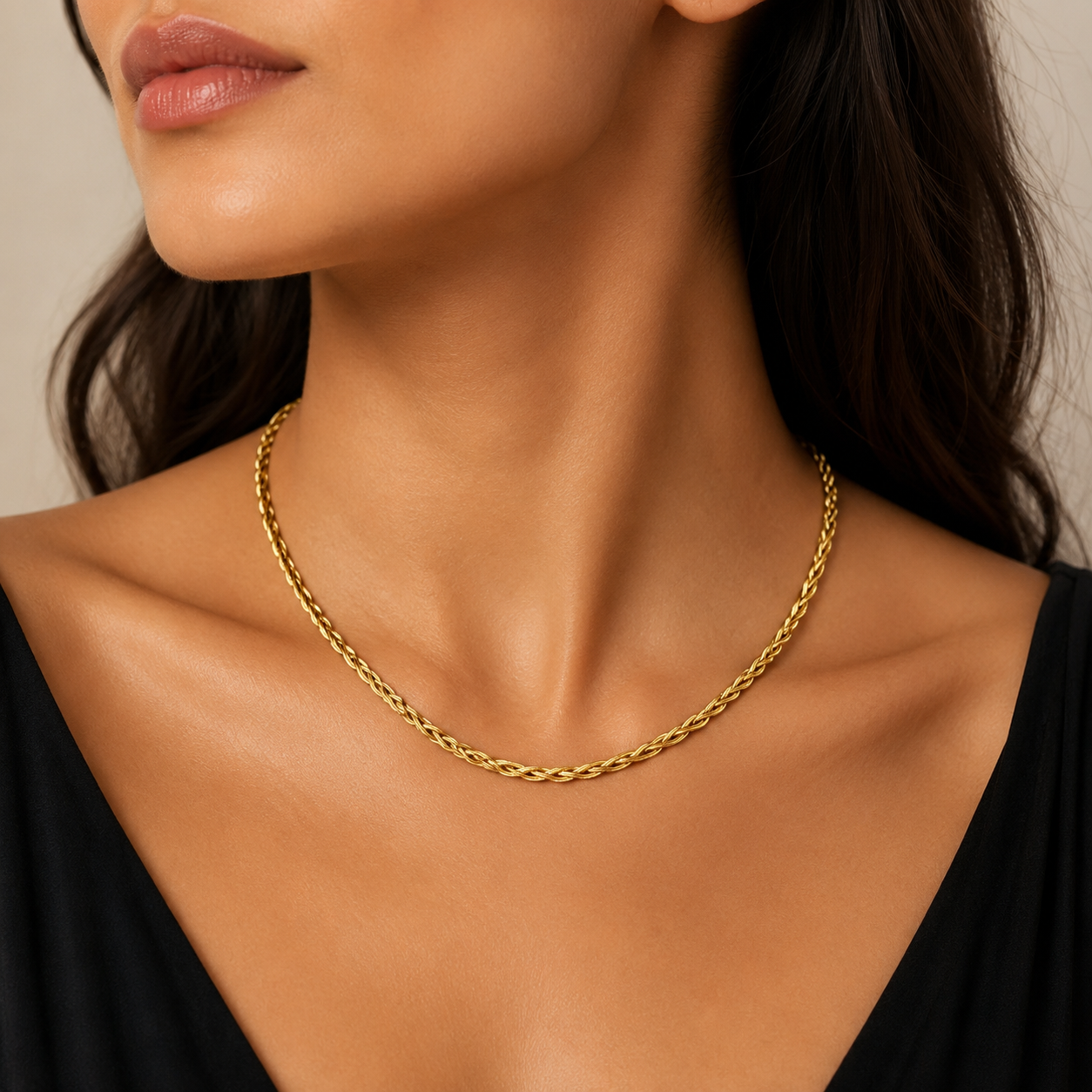Trinity Herringbone Necklace