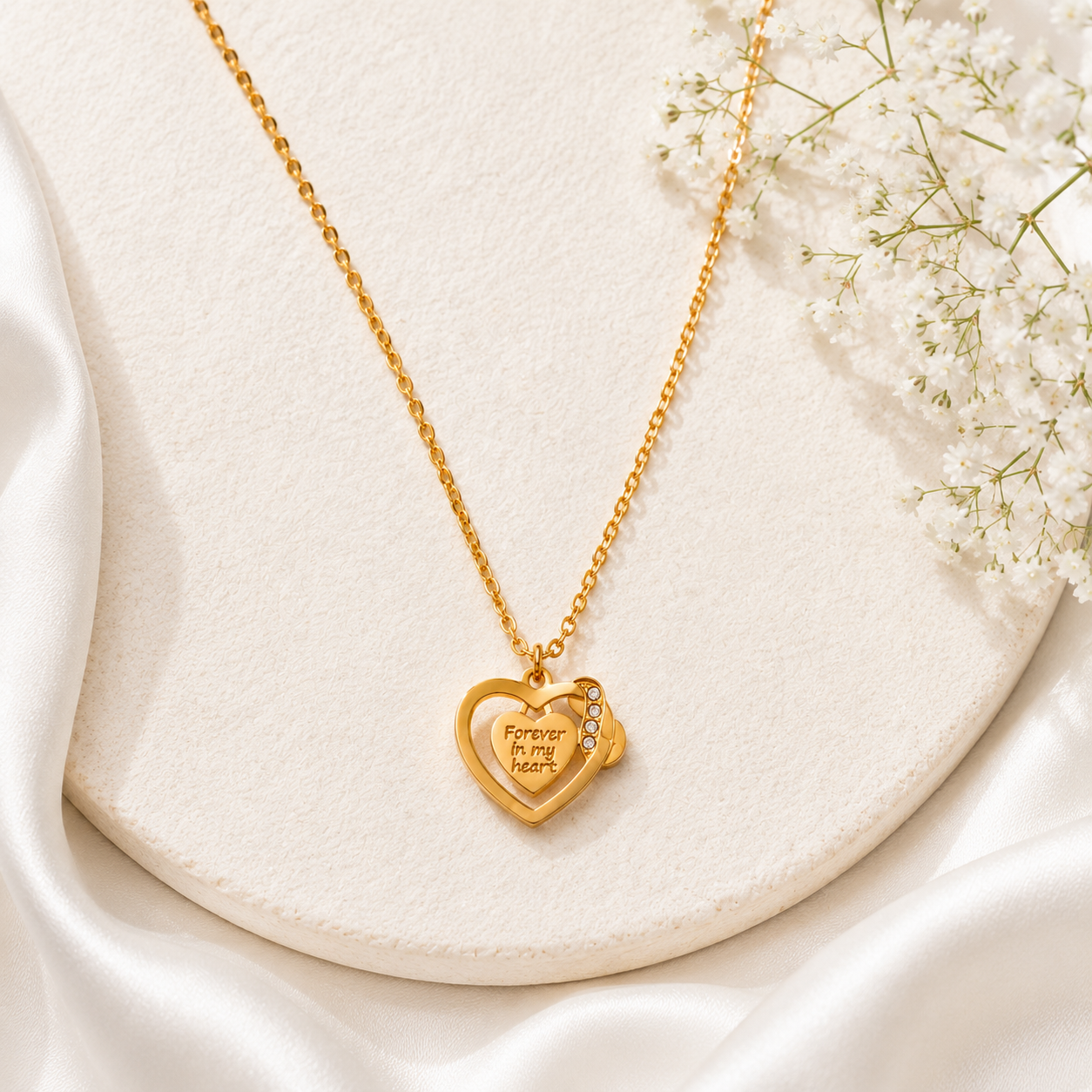 Forever in My Heart Necklace (Titanium Steel)