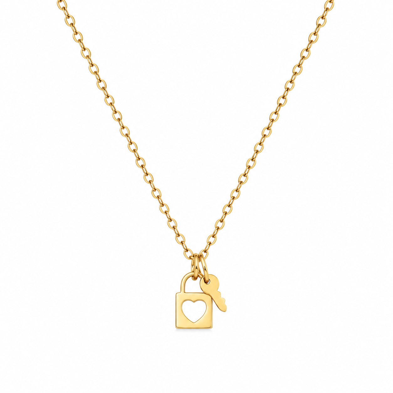 Forever Locked Heart Necklace (Titanium Steel)