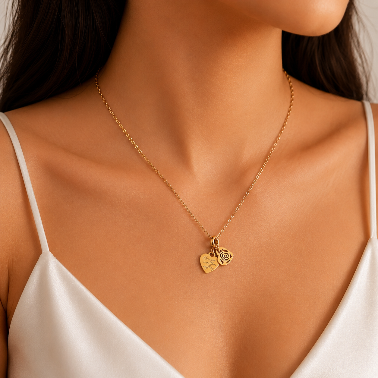 Eternal Love Charm Necklace  (Titanium Steel)