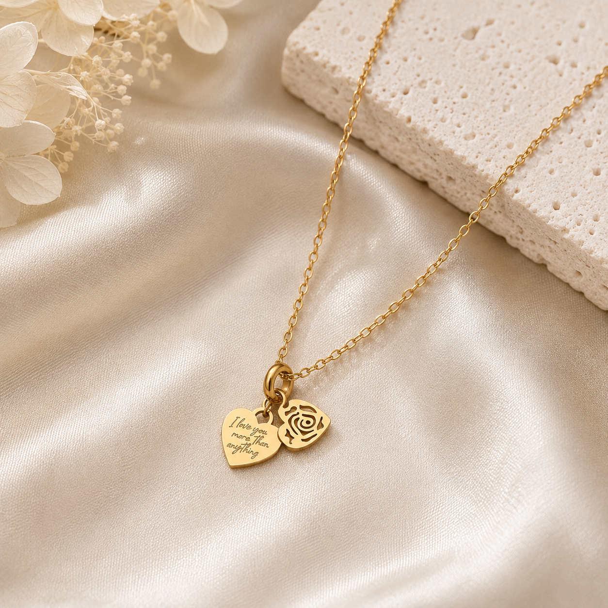 Eternal Love Charm Necklace  (Titanium Steel)