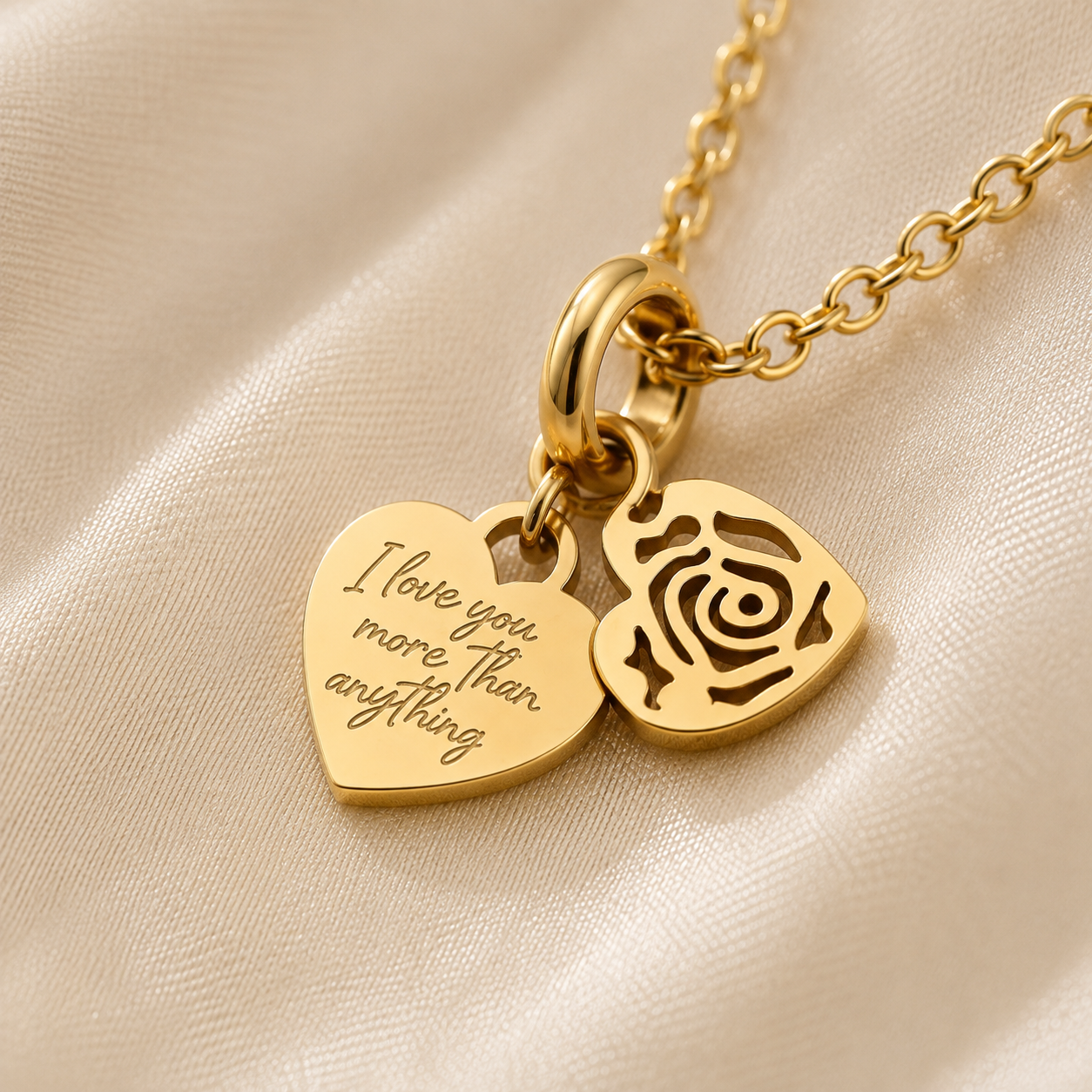 Eternal Love Charm Necklace  (Titanium Steel)