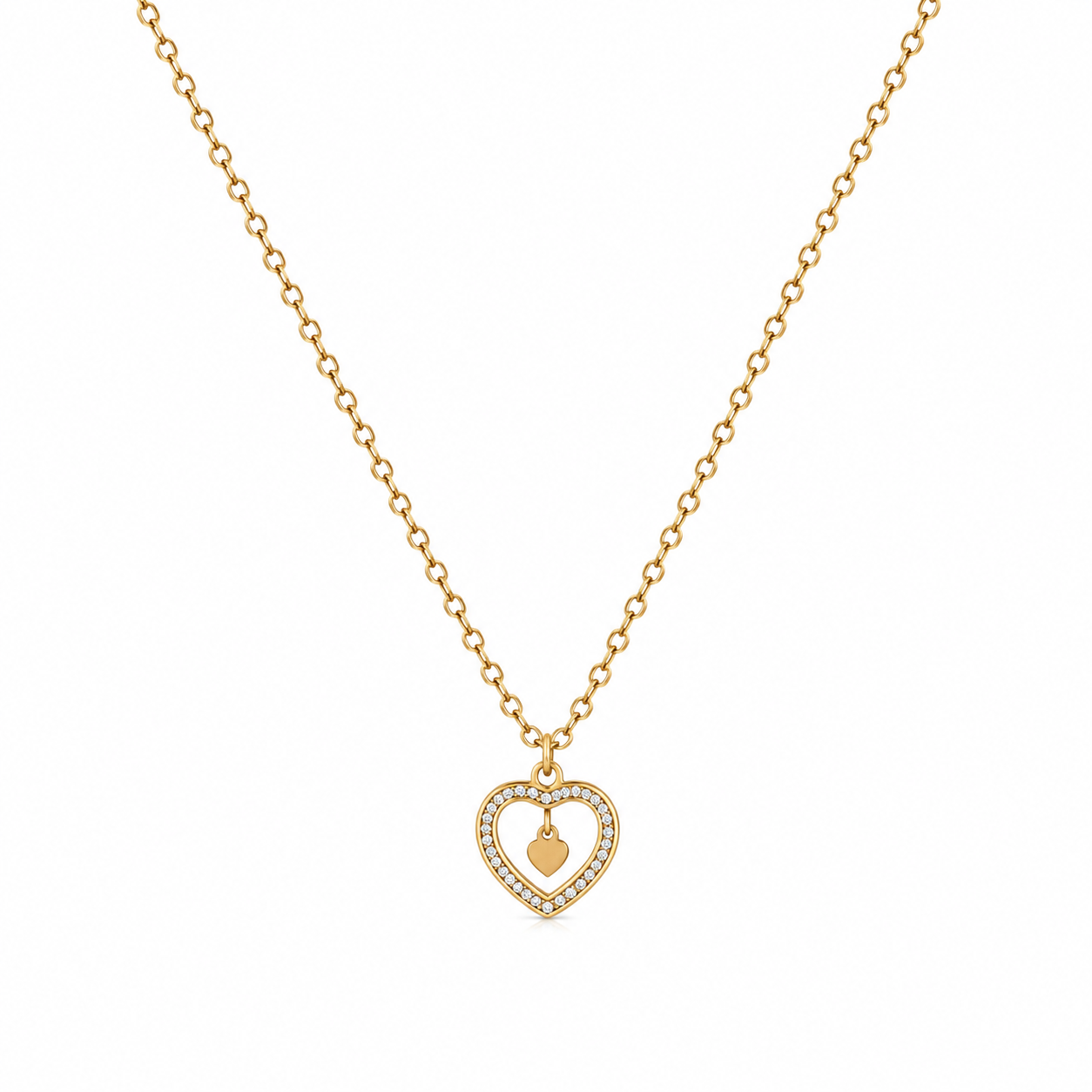 Eternal Spark Heart Necklace (Titanium Steel)