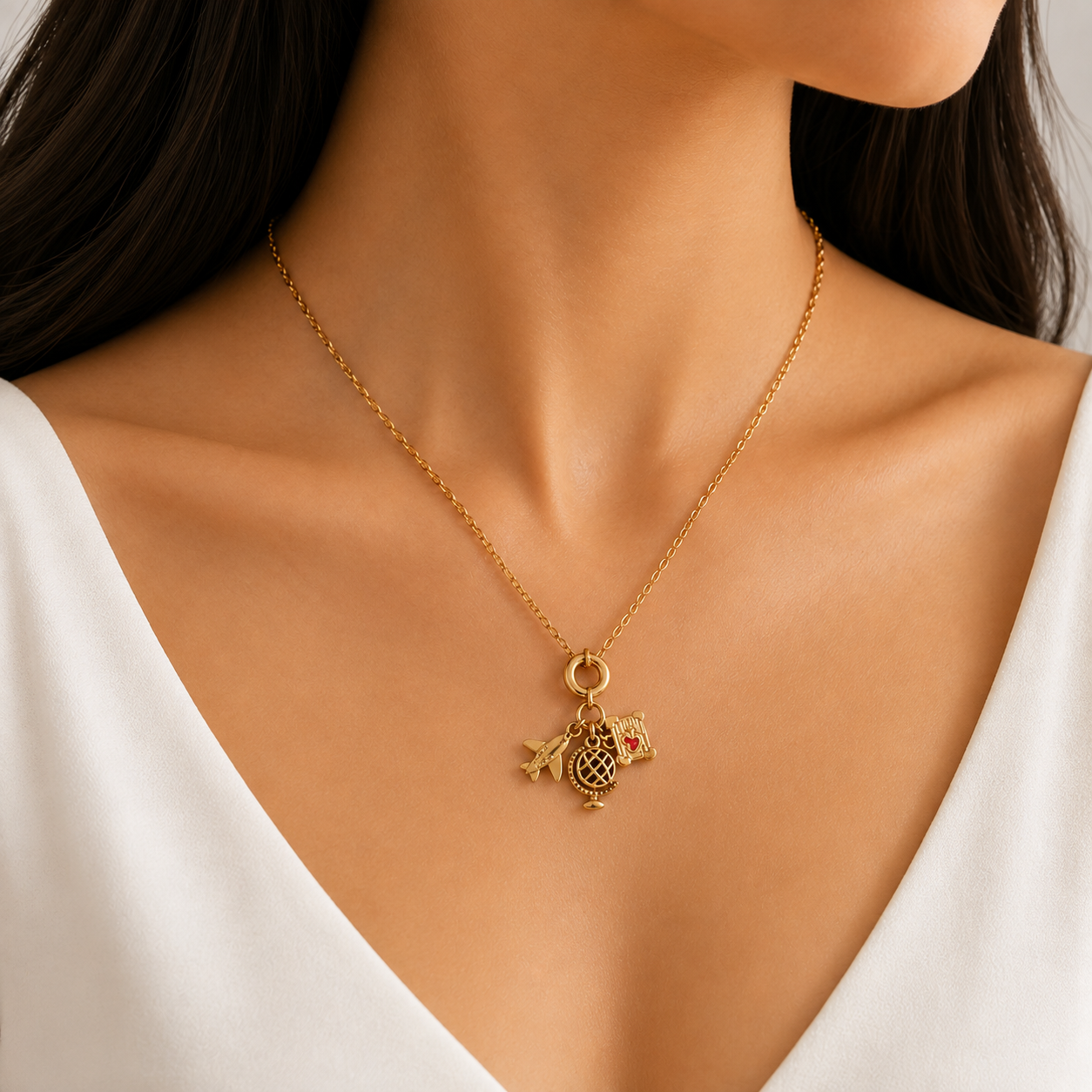 Voyager Dreams Charm Necklace  (Titanium Steel)