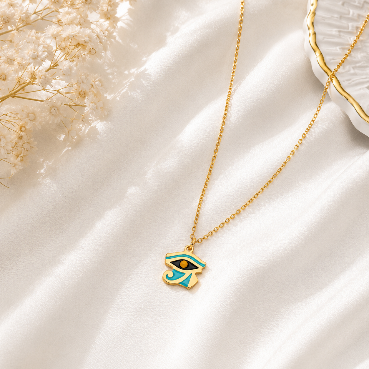 Eye of Horus Protection Necklace (Titanium Steel)