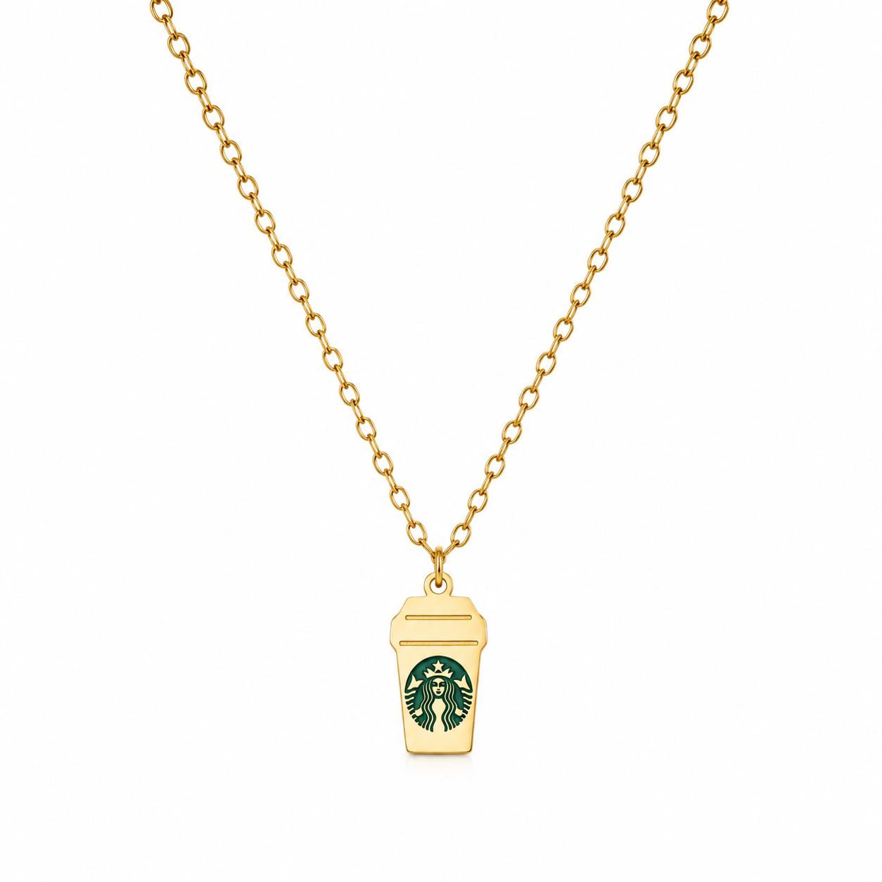 Brew Bliss Coffee Necklace (Titanium Steel)