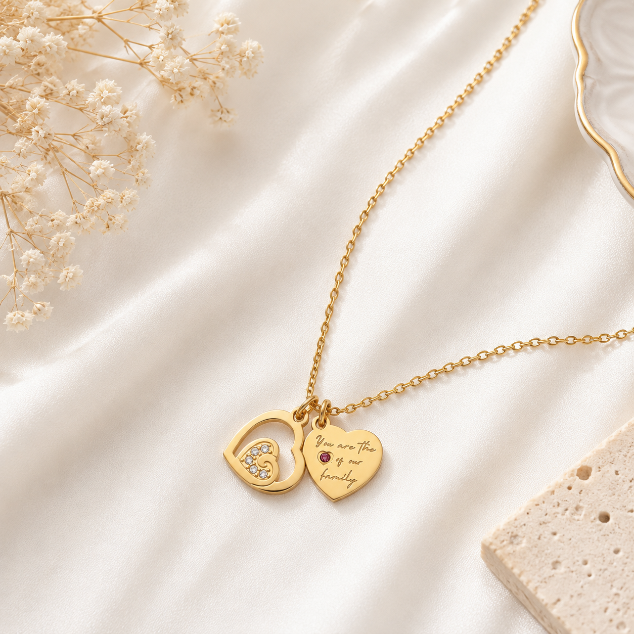 Heart of our family Necklace (Titanium Steel)