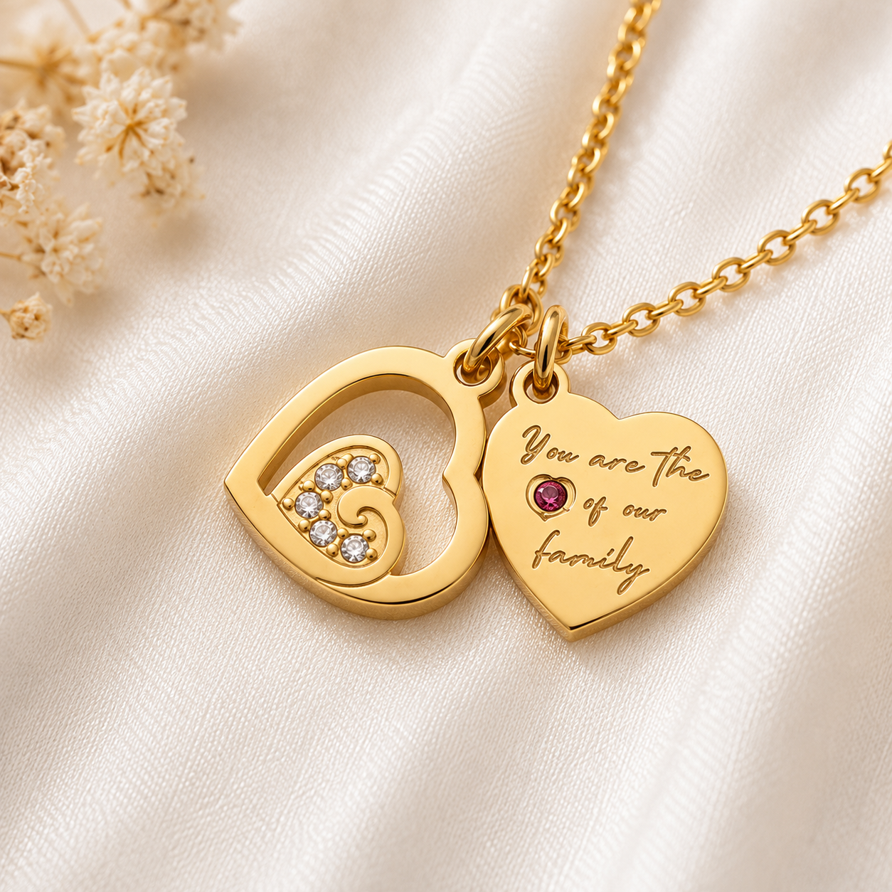 Heart of our family Necklace (Titanium Steel)