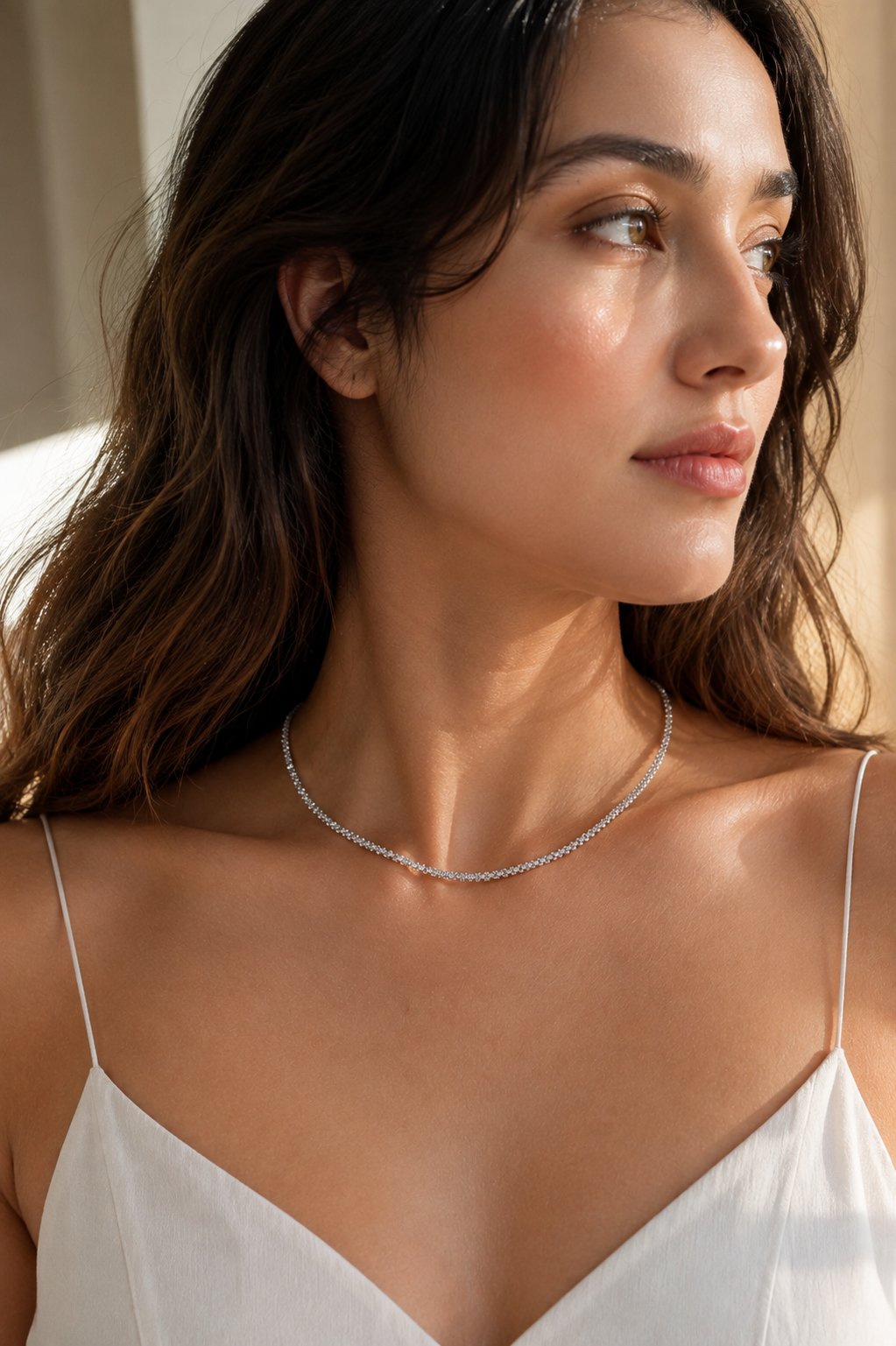 Mira Silver Necklace (925 Sterling silver)