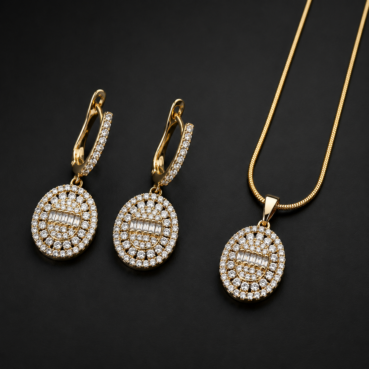 Opulent Orbit Necklace Set