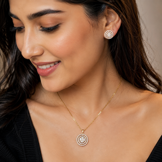 Fleur Halo Necklace Set