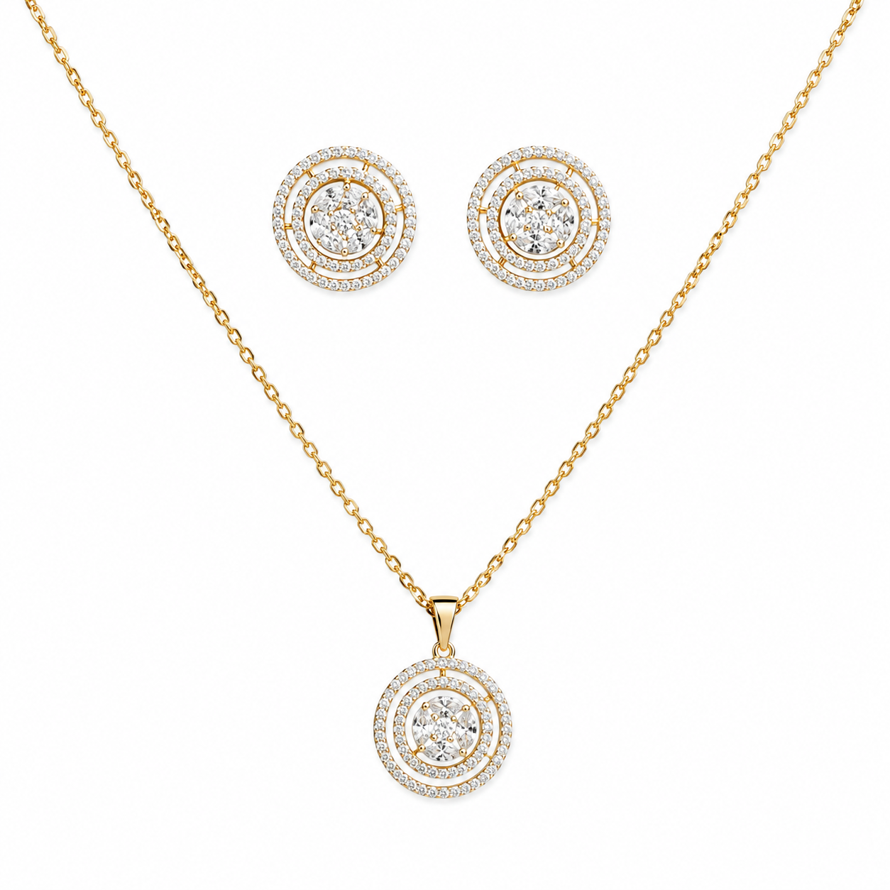 Fleur Halo Necklace Set