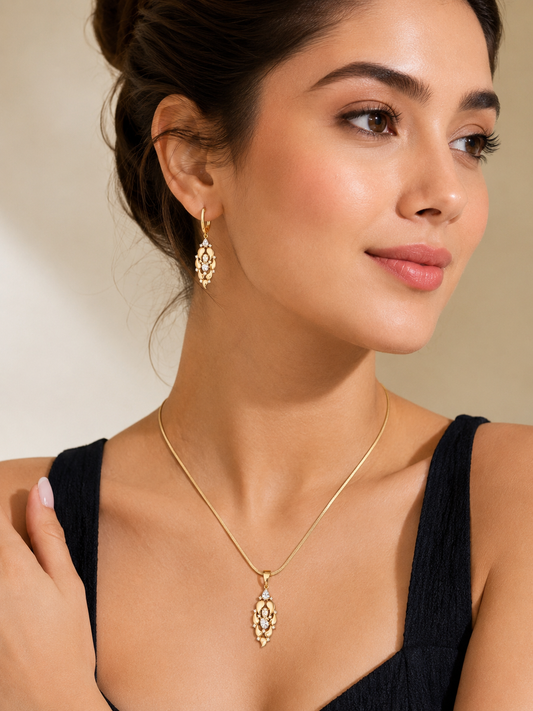Celestia Leaf Necklace Set