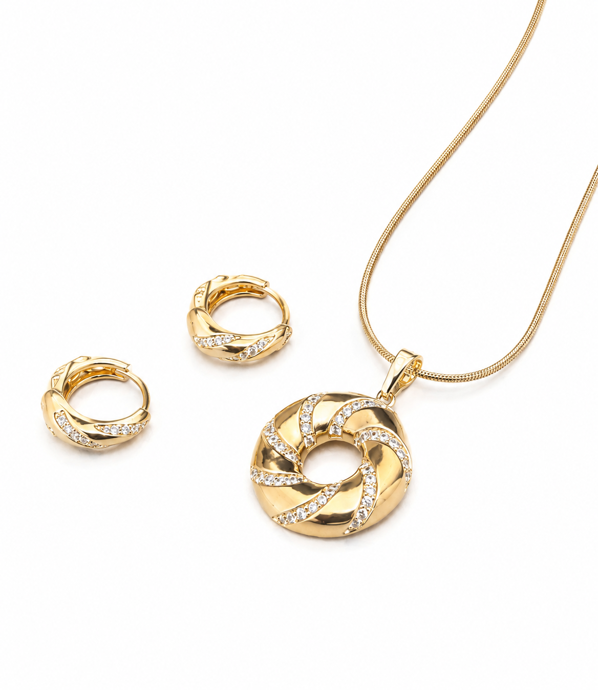 Twirl Pendant Necklace Set