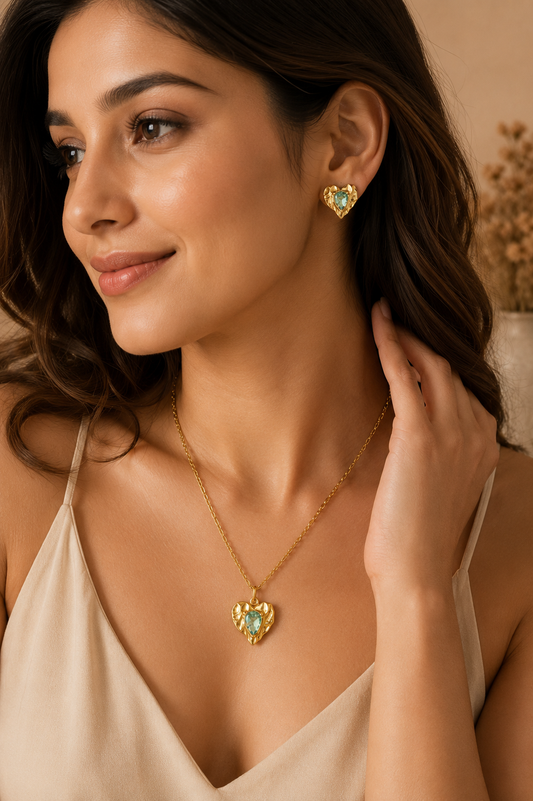 Sea Whisper Necklace Set (Titanium Steel)