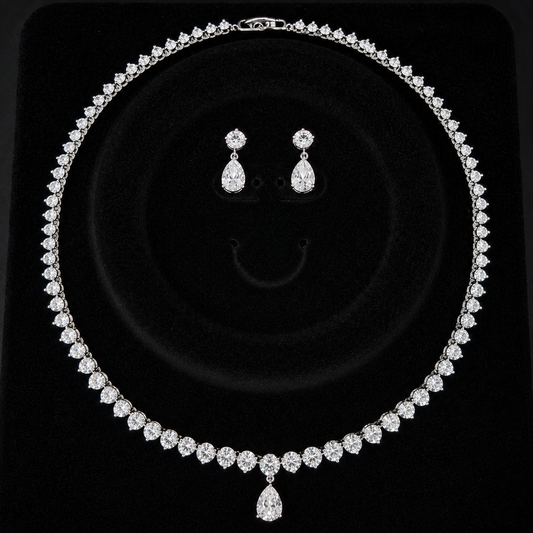 High-End Tennis Necklace Set