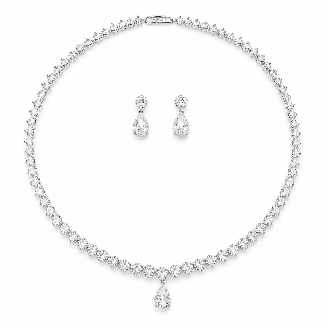 High-End Tennis Necklace Set